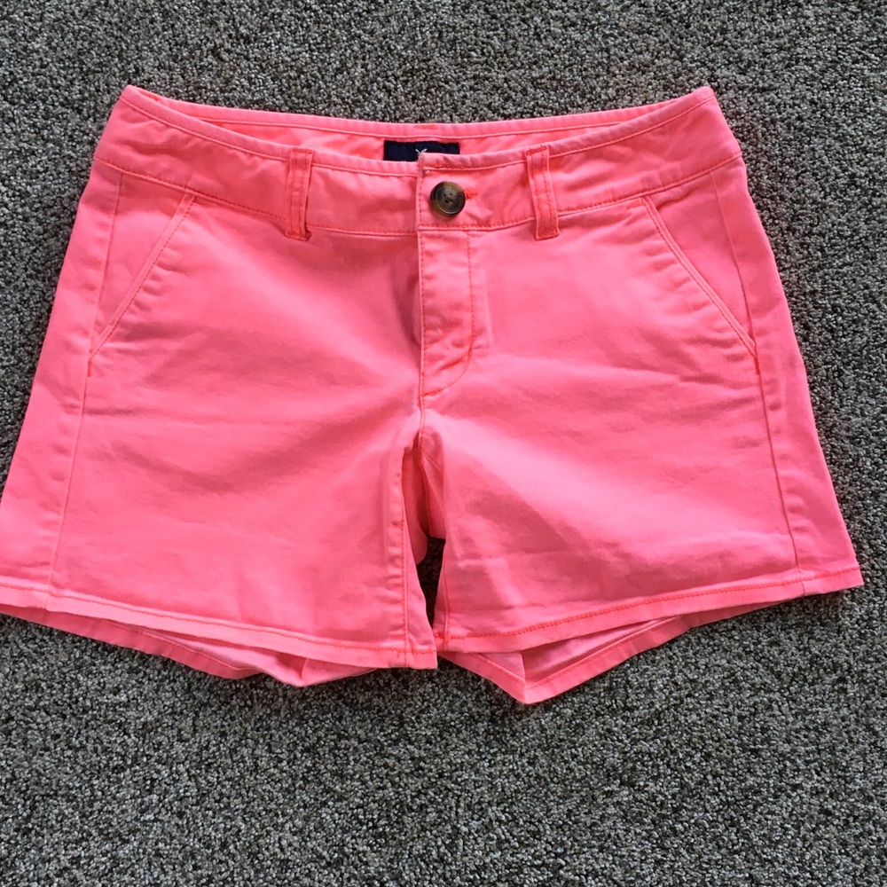 American Eagle Outfitters Neon Pink High-Waist Shorts